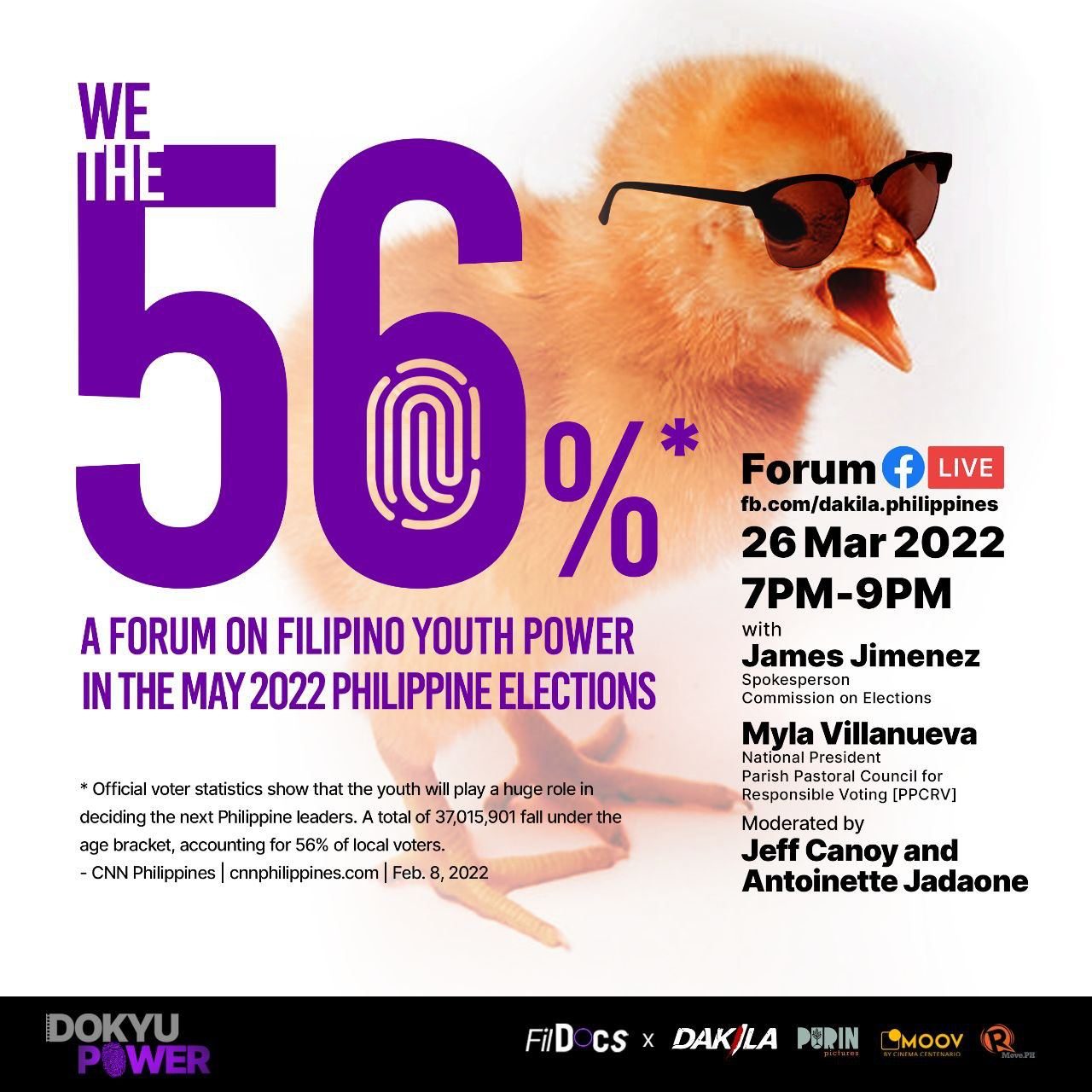 [PRESS RELEASE] We The 56%: An Online Forum on Youth’s Power in the 2022 National Elections